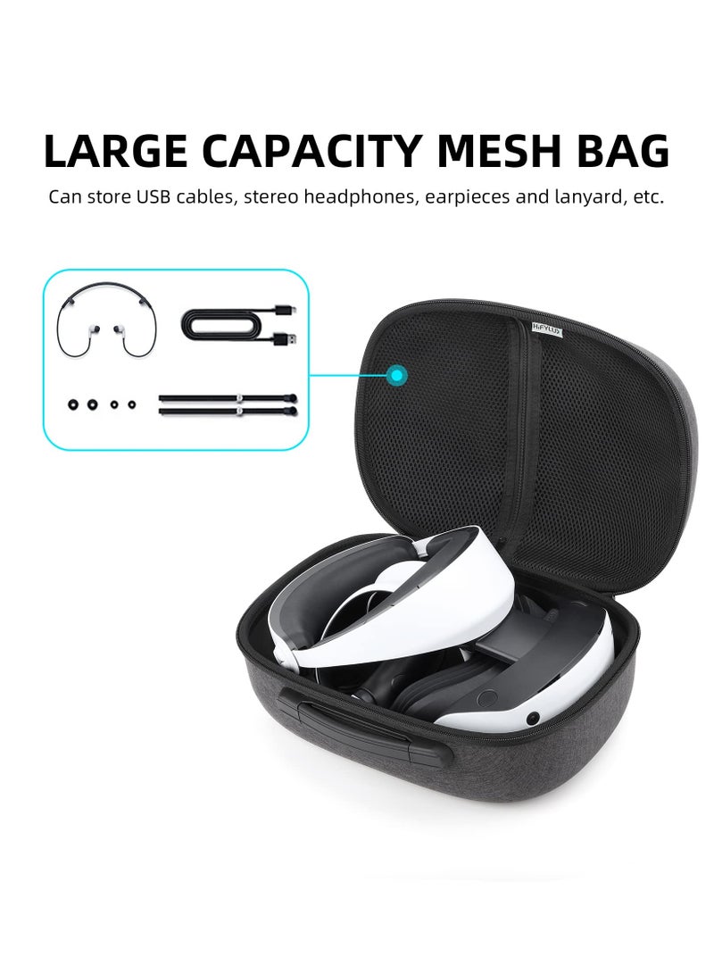 Hard Carrying Case for PS VR2, Protective Case for PSVR 2 Gaming Virtual Reality Headset and Controller Accessories for Travel, Shockproof, Storage and Portable Protection