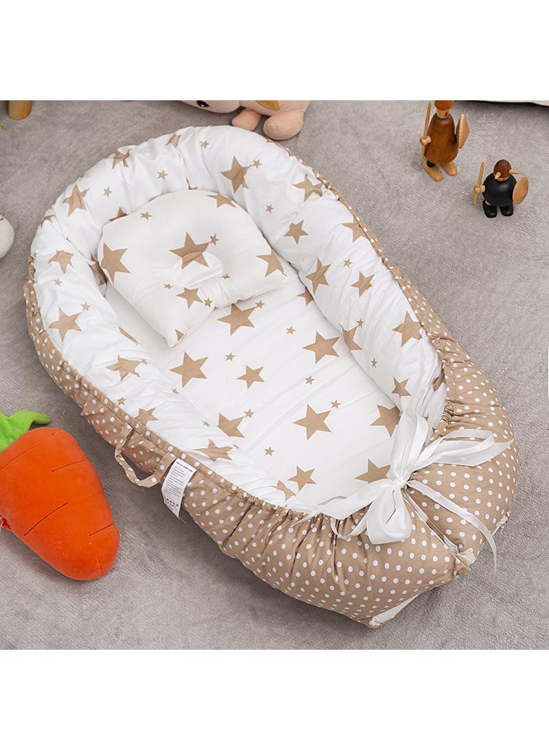 Portable Foldable Detachable Washable And Anti Pressure Baby Crib Bionic Detachable Baby Pillow Travel Baby Crib