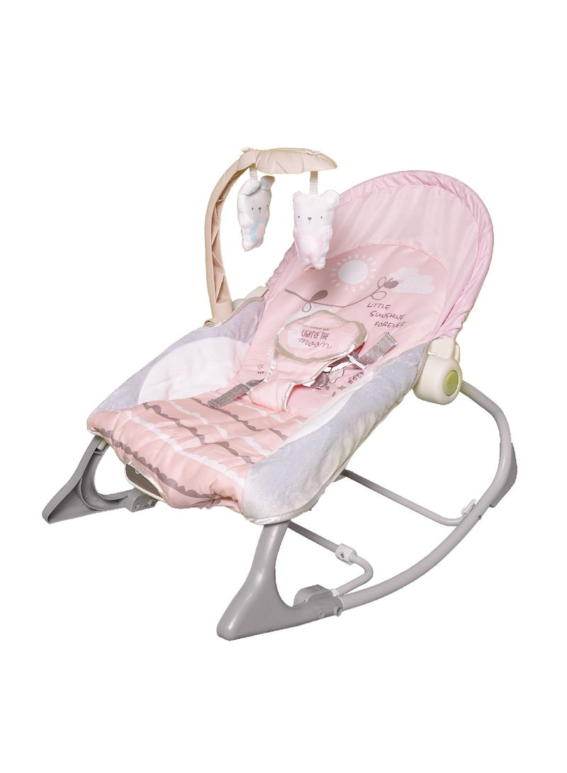 A rocking babychair 27223 designed to soothe the baby. It can be used for indoors and outdoors.