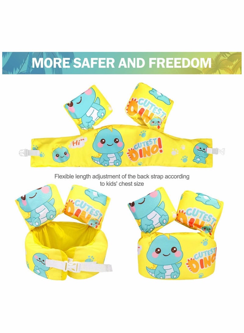 Kids Swimming Vest for 30-50 Pounds Boys and Girls, Toddler Floats with Shoulder Harness Arm Wings for 2,3,4,5,6,7 Years Old Baby Children Sea Beach Pool