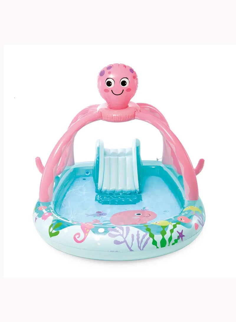 Octopus Play Center Inflatable Pool with Slide and Sprinkler 234x183x150cm