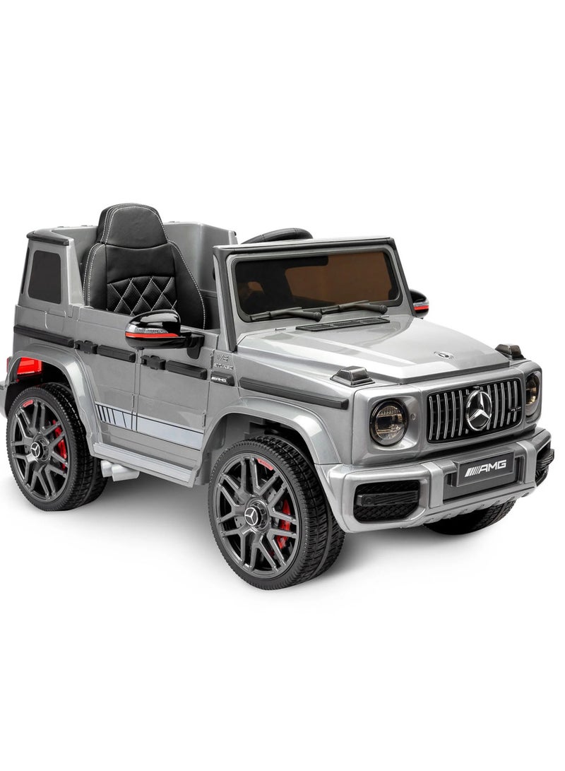 Mercedes Benz Amg G63, Licensed Electric Car, 12V Ride On Car With Remote Control For Kids - Painting Grey