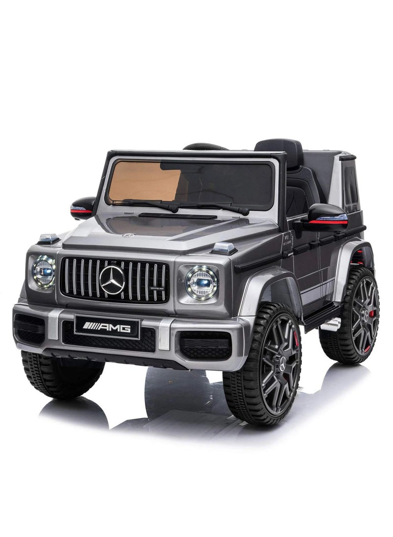 Mercedes Benz Amg G63, Licensed Electric Car, 12V Ride On Car With Remote Control For Kids - Painting Grey