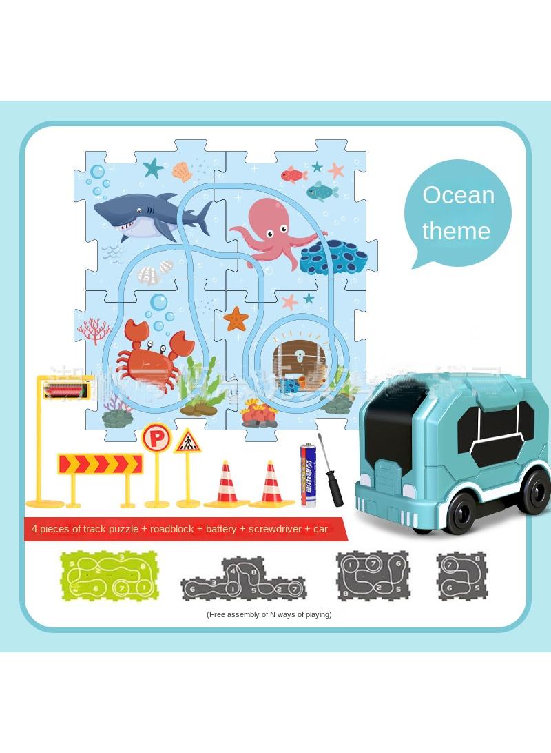 Children's DIY Track Puzzle Car Toy