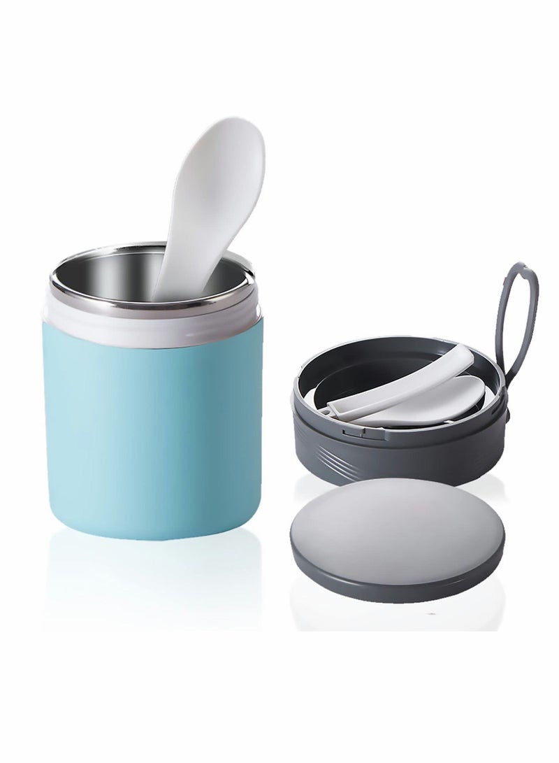 Food Flask, 450 ml Flask for Hot Food, Insulated Containers with a Foldable Spoon