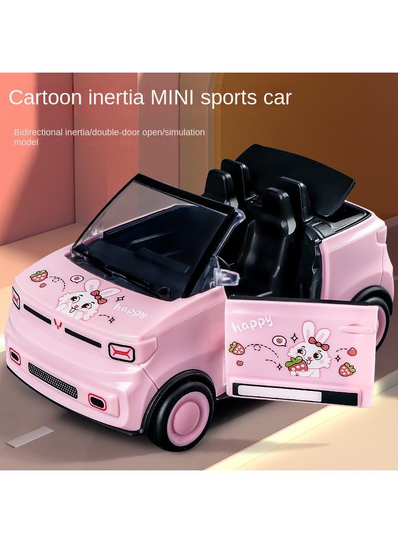Children's Cartoon Mini Convertible Model Inertial Sports Car Toy