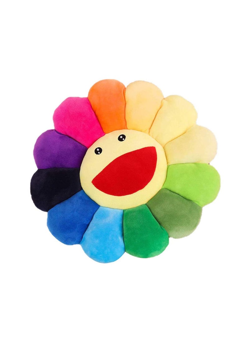 Sunflower Flower Plush Pillow, Soft and Comfortable Smiley Cushion Colorful Sun for Home Bedroom Shop Restaurant Decor