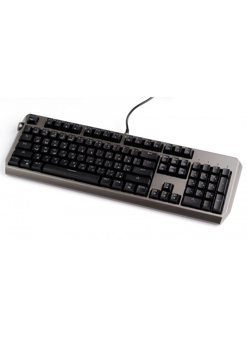 Porodo Gaming Wired Mechanical Gaming Keyboard with Gateron Pro Switch (Blue) - Black