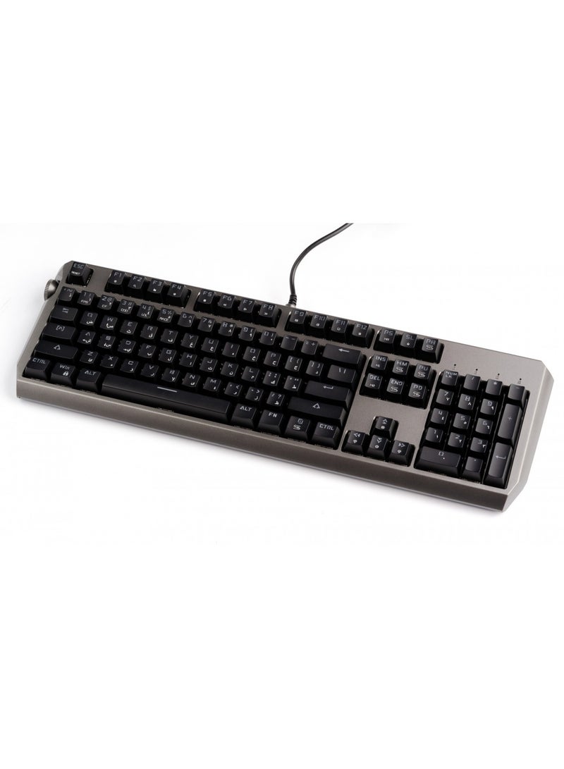 Porodo Gaming Wired Mechanical Gaming Keyboard with Gateron Pro Switch (Red) - Black