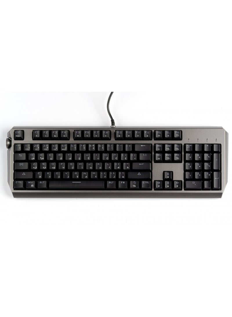 Porodo Gaming Wired Mechanical Gaming Keyboard with Gateron Pro Switch (Red) - Black