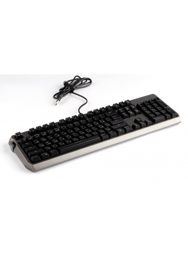 Porodo Gaming Wired Mechanical Gaming Keyboard with Gateron Pro Switch (Red) - Black