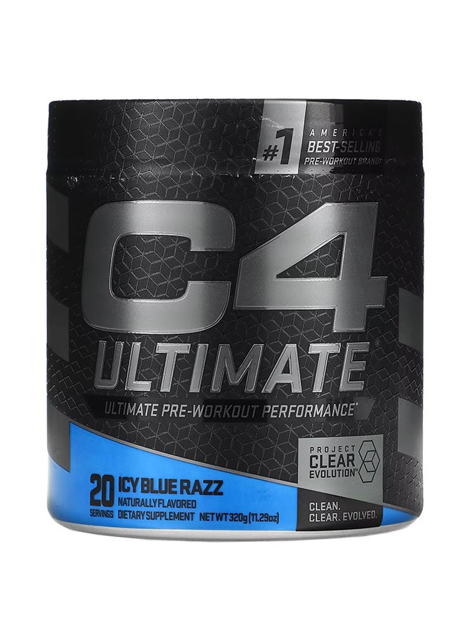 C4 Ultimate Pre-Workout - Icy Blue Razz - 20 Servings