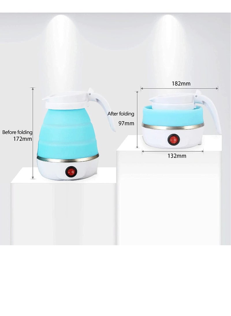Travel Portable Foldable Electric Kettle Collapsible Water Boiler For Coffee Tea Fast Water Boiling 110V-220V 600ML For Household Use