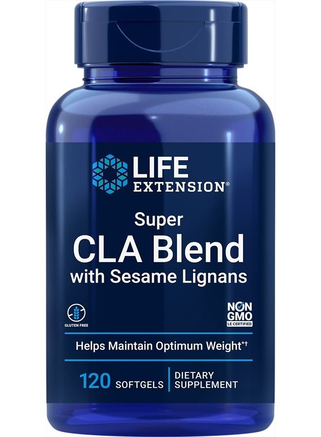 Super CLA Blend with Sesame Lignans – Weight Management, Immune Health – Gluten-Free, Non-GMO – 120 Softgels