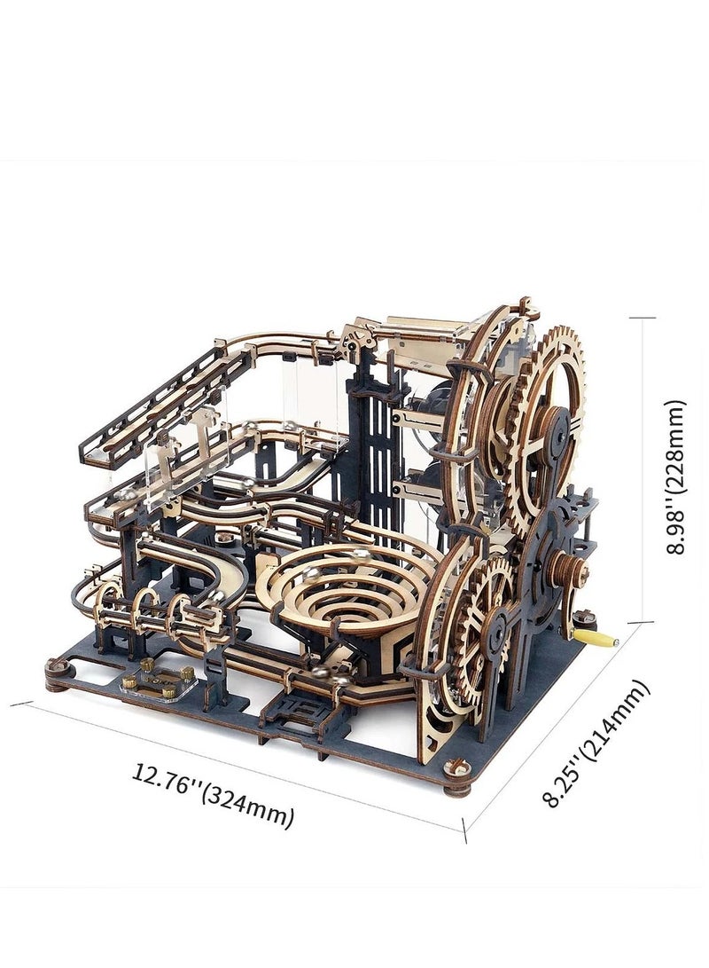 ROKR Marble Night City LGA01 Marble Run, Assembly Brain Teaser 3D Wooden Puzzle DIY Build Model Crafts Kits, Unique Home Decor Birthday Gifts for Teens or Adults