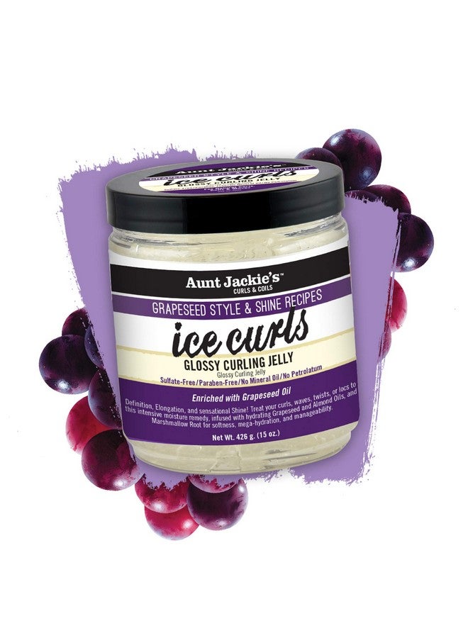 Grapeseed Style And Shine Recipes Ice Curls Glossy Curling Jelly Hydrates Softens Makes Waves Curls And Coils Easier To Style 18 Oz