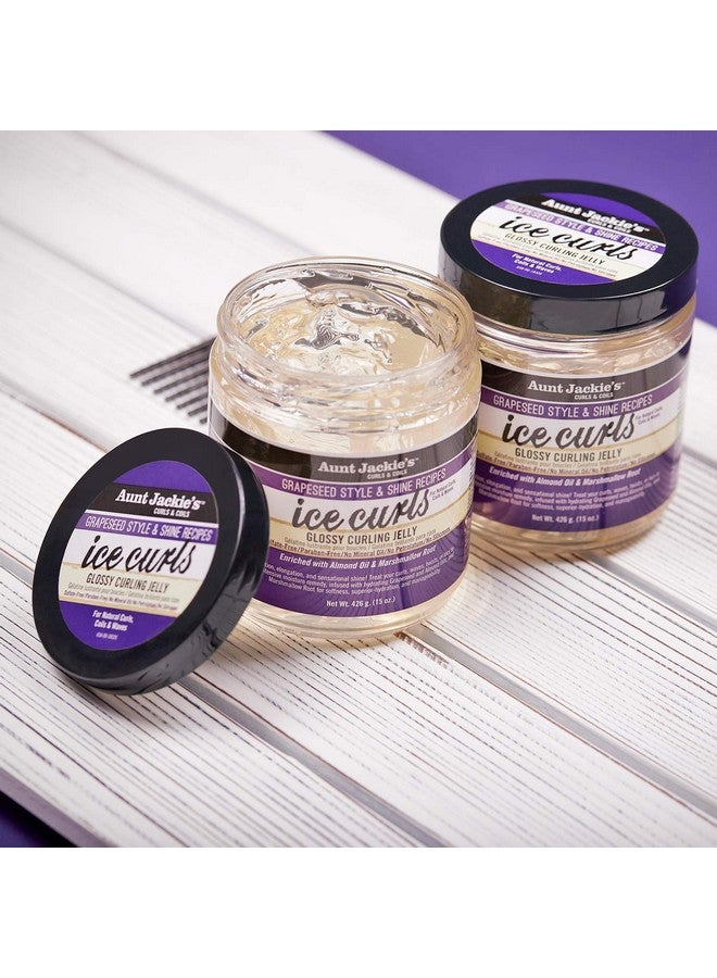 Grapeseed Style And Shine Recipes Ice Curls Glossy Curling Jelly Hydrates Softens Makes Waves Curls And Coils Easier To Style 18 Oz