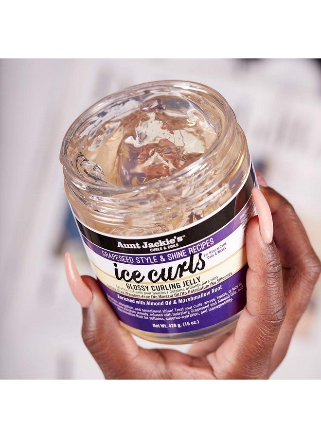 Grapeseed Style And Shine Recipes Ice Curls Glossy Curling Jelly Hydrates Softens Makes Waves Curls And Coils Easier To Style 18 Oz