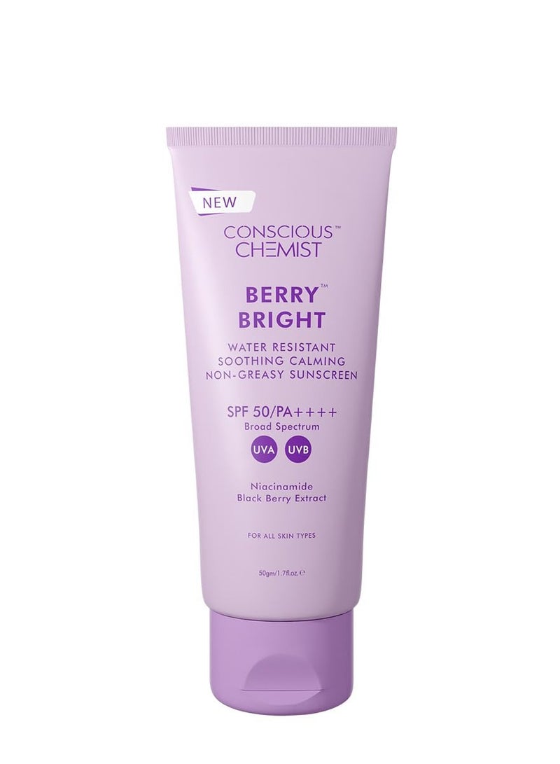 Conscious Chemist Hybrid Lightweight Gel Sunscreen SPF 50 with Water Resistant Niacinamide 50g