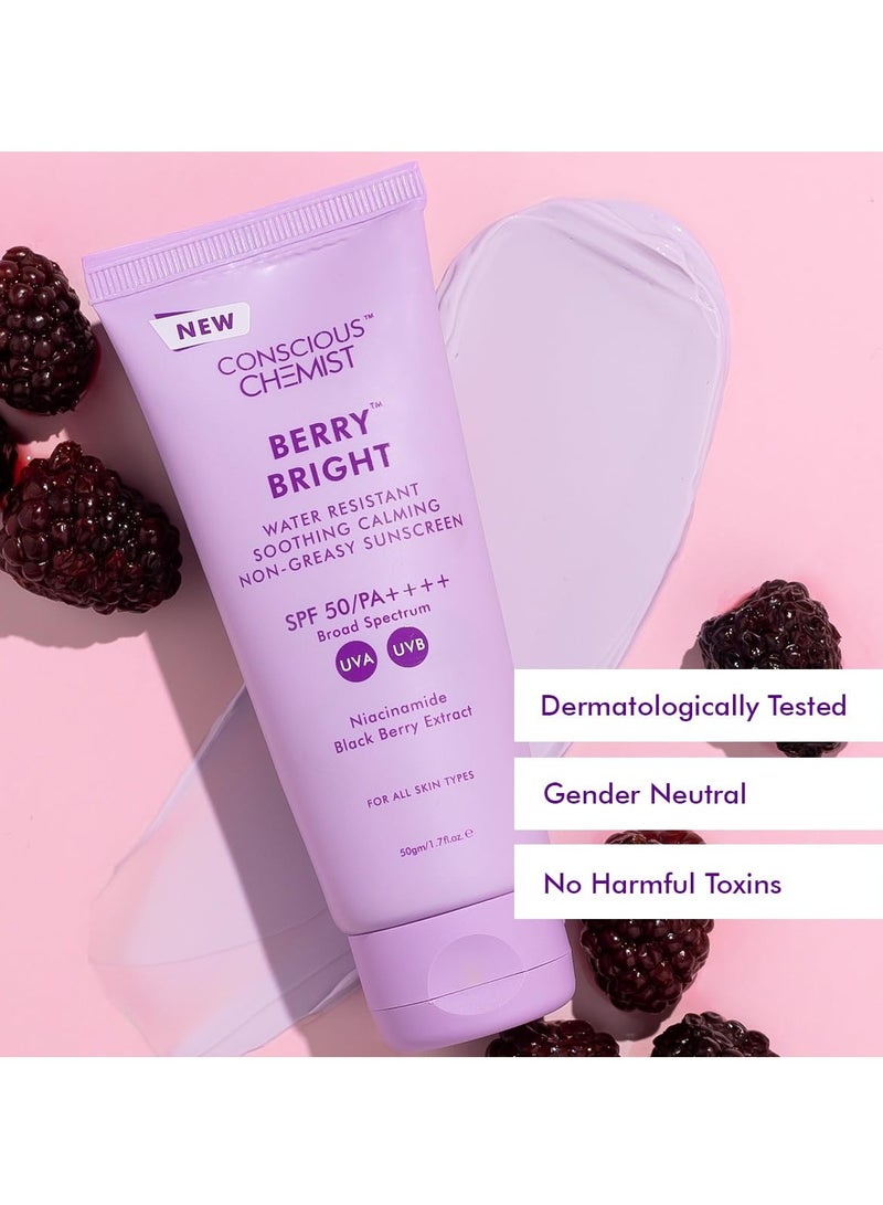 Conscious Chemist Hybrid Lightweight Gel Sunscreen SPF 50 with Water Resistant Niacinamide 50g