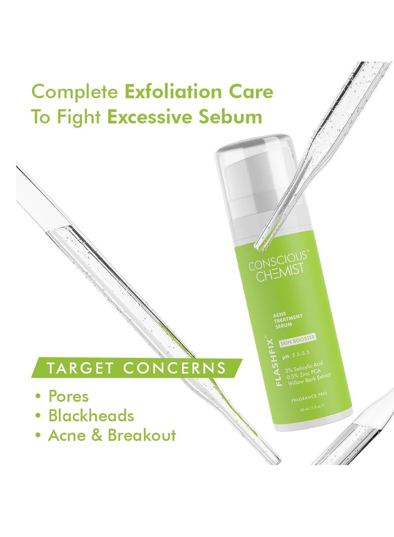 Conscious Chemist 2% Salicylic Acid Acne Treatment Serum Blackheads Open Pores 30ml