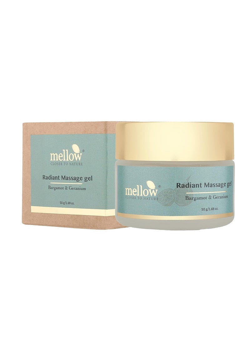 Mellow Herbals Ayurvedic Radiant Facial Massage Gel 50Gm for Skin Tightening Glow