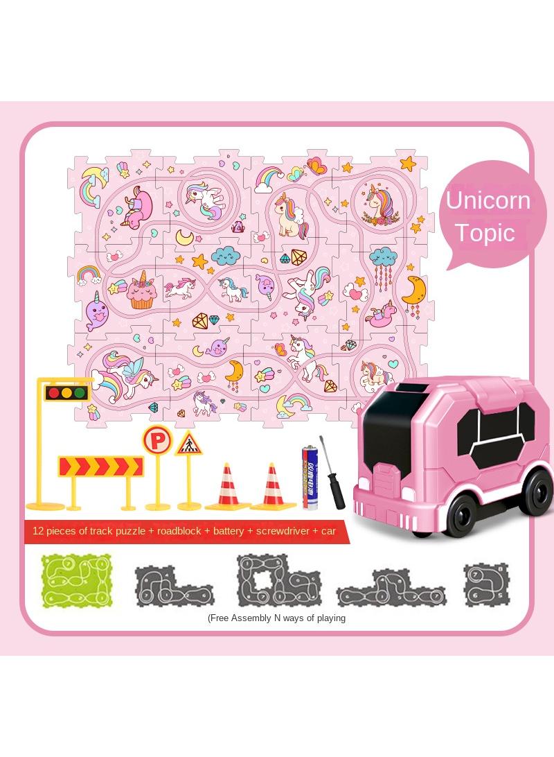 Children's DIY Track Puzzle Car Toy