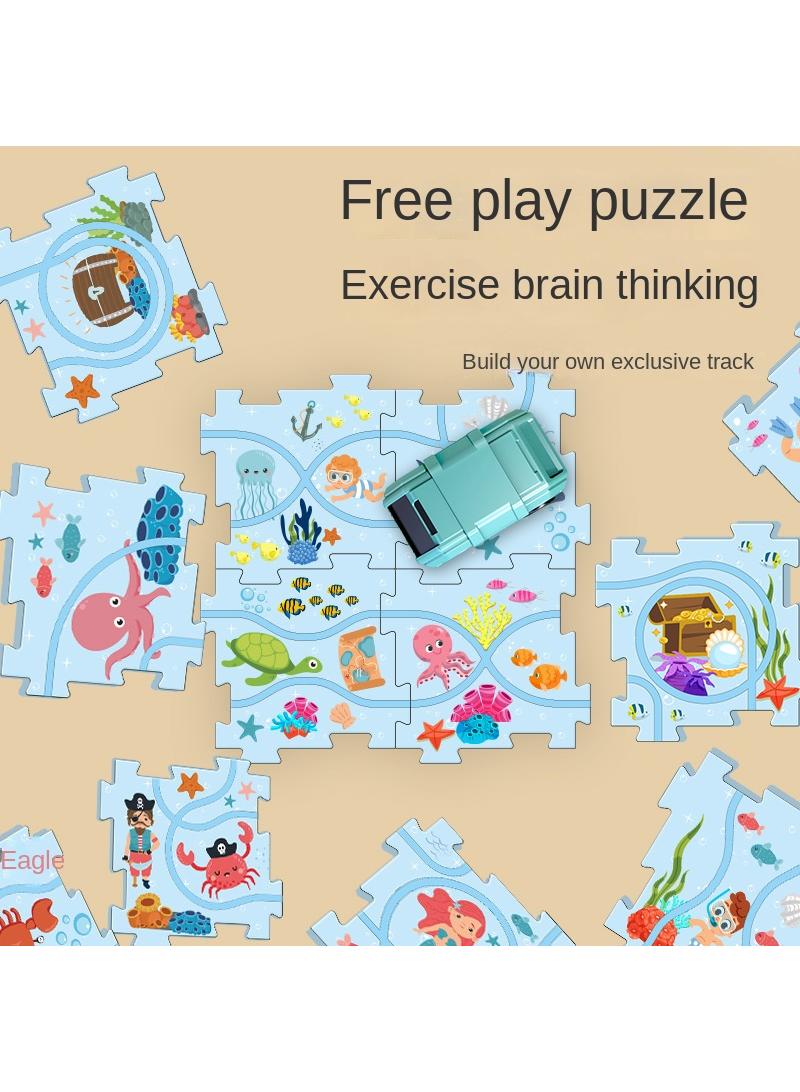 Children's DIY Track Puzzle Car Toy