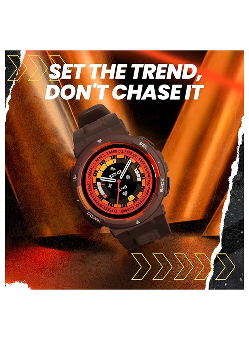 Active Edge Smart Watch With Stylish Rugged Sport And Fitness Design, GPS, AI Health Coach For Gym, Outdoor, Workouts And Exercise, 16 Days Battery, 10 Atm Water Resistant Midnight Pulse