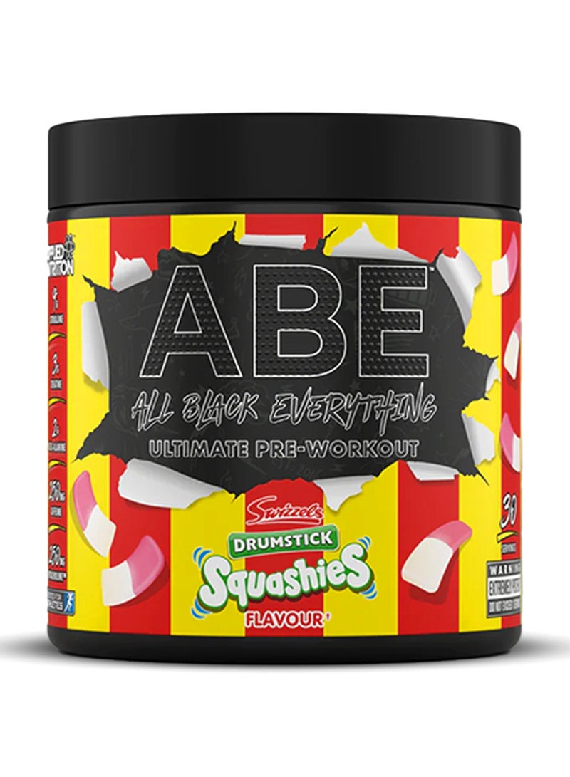 Abe Ultimate Pre-Work, Elevate Energy, Enhance Focus And Concentration, Increase The Blood Flow And Pump, Drumstick Squashies Flavor, 375G