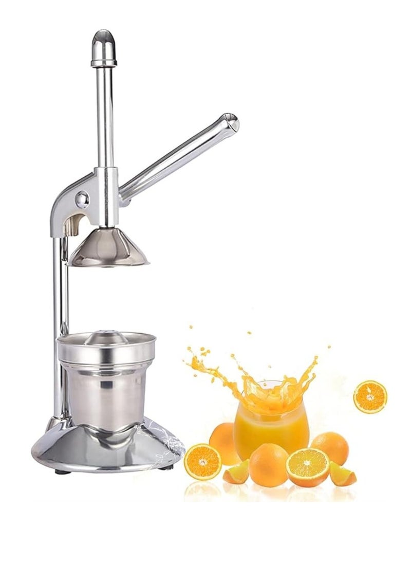 Professional Heavy Duty Hand Press Manual Fruit Juice Squeezer For Extracting Lemon Orange Grape Juice And More Without Seeds Juicing Machine For Commercial And Household Round Shape