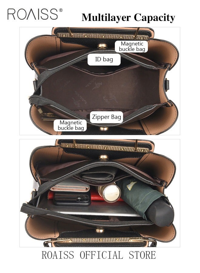 Leather Women Shoulder Bag Women's Handbag Elegant Patent Leather Bag Waterproof Handbag Shoulder Bag Women Large Capacity Bag