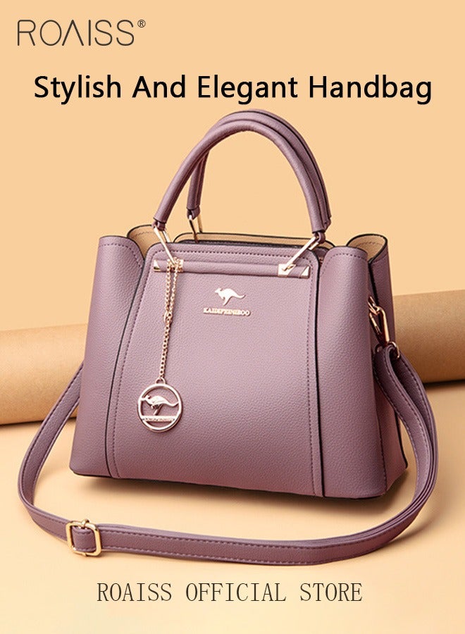 Leather Women Shoulder Bag Women's Handbag Elegant Patent Leather Bag Waterproof Handbag Shoulder Bag Women Large Capacity Bag