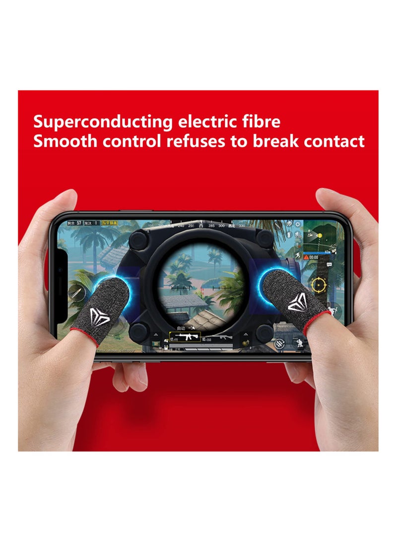 Mobile Game Controller Finger Sleeve Sets, Anti-Sweat Breathable Full Touch Screen Sensitive Shoot Aim Joysticks Finger Set For Pubg/Knives Out/Rules Of Survival