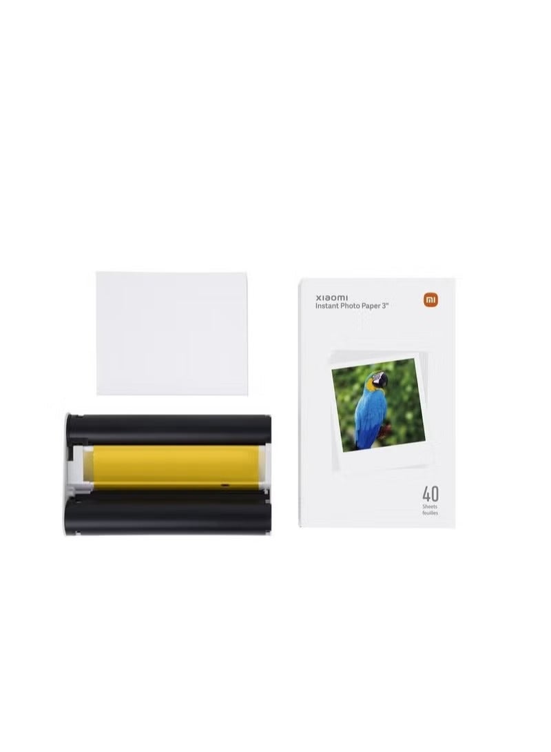 Xiaomi Instant Photo Paper 40 Photo Paper 6 Inch Convenient for Digital Photos Compatible With Xiaomi Photo Printers for Various Printing Needs - White