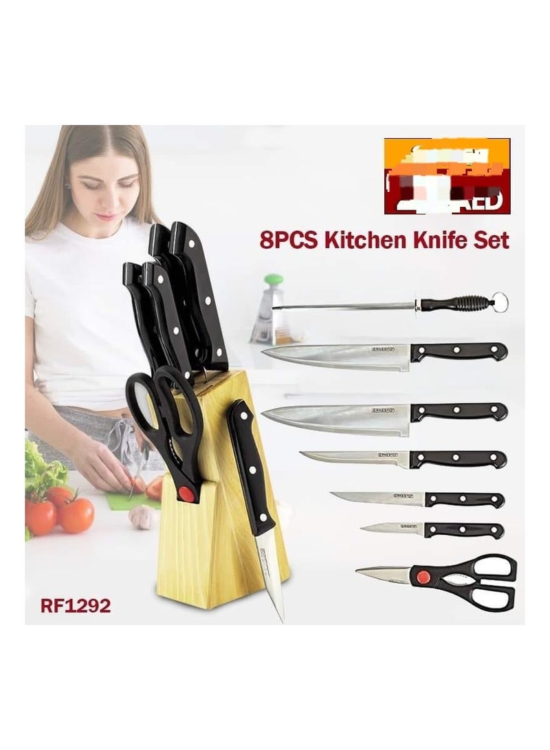15 pc Pro Euro Series Knife Set, Includes Shear, Sharpening Tool & Block | High Carbon Stainless Steel with Satin Finish