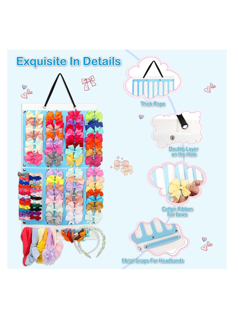 Bow Holder for Girls Hair Bows, Hair Clips Storage Hanger w, Hair Accessories Organizer, Wall Hanging for Girl Room 1 Item