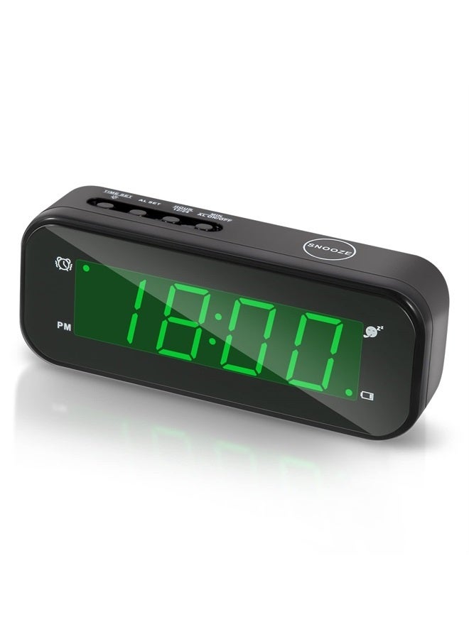 Small Digital Battery Operated Clock,LED Desk Clock Battery Powered only Cordless Alarm Clock with Snooze Brightness Adjustable 12/24 Mode Easy Setting for Bedroom,Shelf,Travel