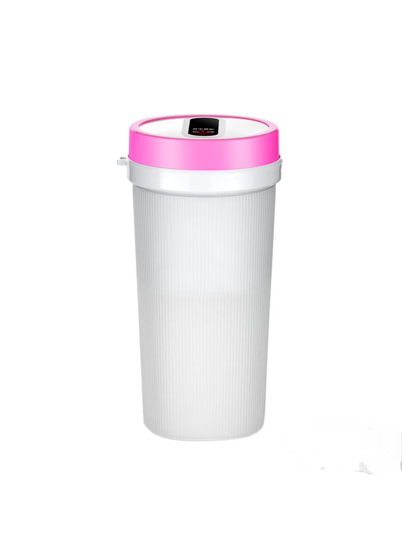 Portable Electric Juicer Cup Outdoor Wireless Fruit Stirring Cup Dark Pink 1300mah