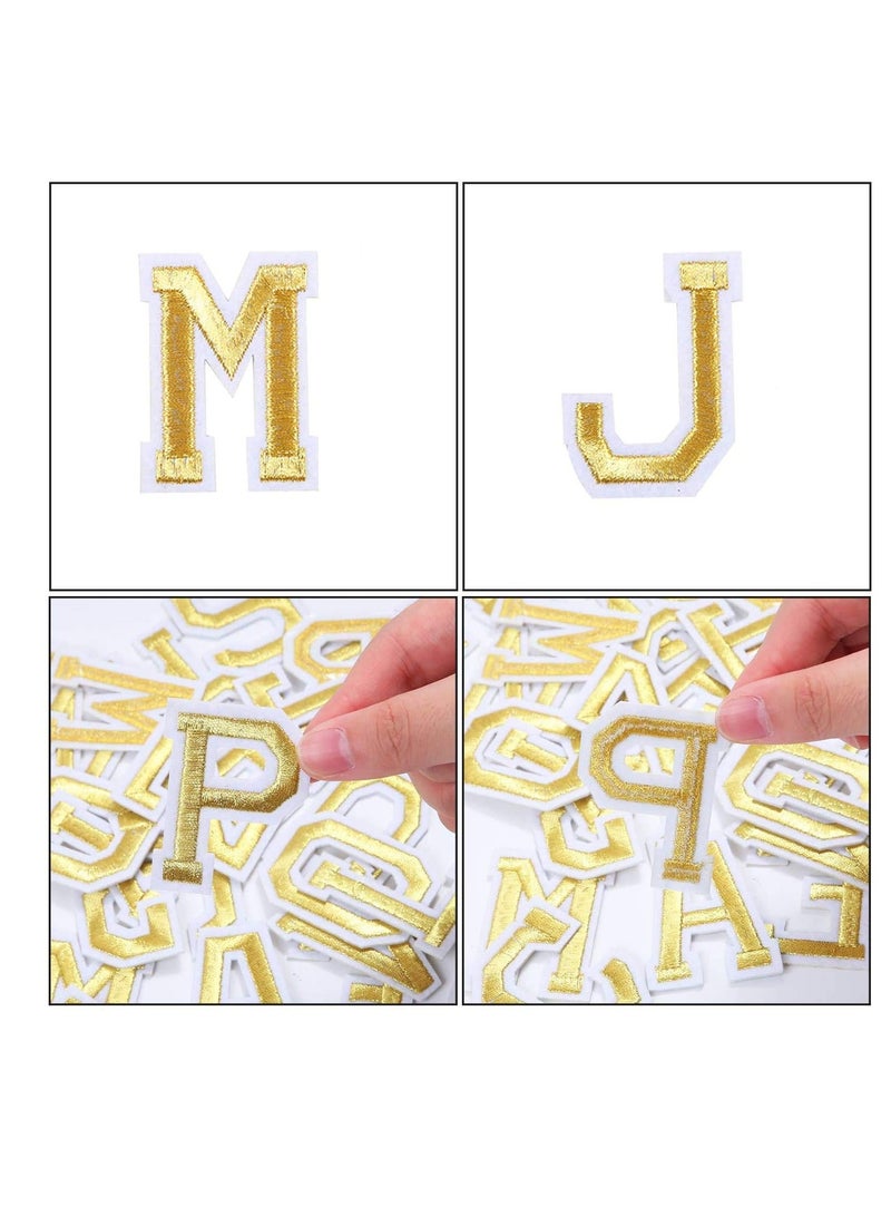 Iron on Letter Patches, Alphabet Applique Patches or Sew Appliques with Embroidered Patch A-Z Badge Decorate Repair for Hats Shirts Shoes Jeans Bags