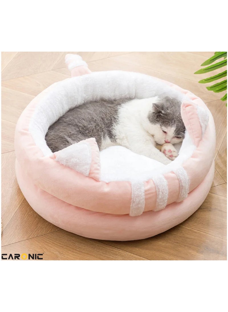 Sofa Cute Comfortable Cozy Pet Sleeping Beds For Small Medium And Large Pets Soft Fluffy Faux Fur Cat Cushion Dog Bed 50Cm