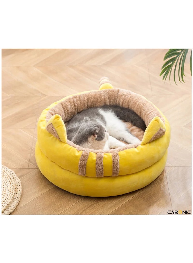 Sofa Cute Comfortable Cozy Pet Sleeping Beds For Small Medium And Large Pets Soft Fluffy Faux Fur Cat Cushion Dog Bed 50Cm