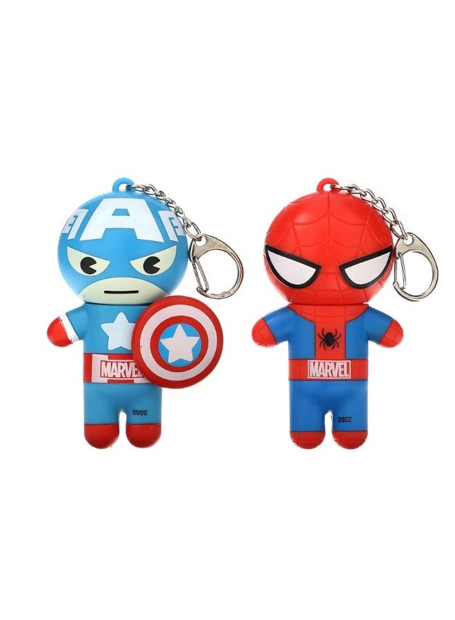Marvel  Lip Balm Spider-Man Amazing Pomegranate  Captain America Red White And Blue-Berry 2 Pack 0.14 oz 4 g Each