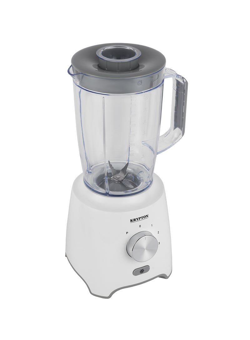 3-In-1 Blender With Unbreakable Jars, Stainless Steel Blade, 600W Powerful Motor with 3 Speed Setting and Pulse 1.8 L 600 W KNB6029 White/Grey
