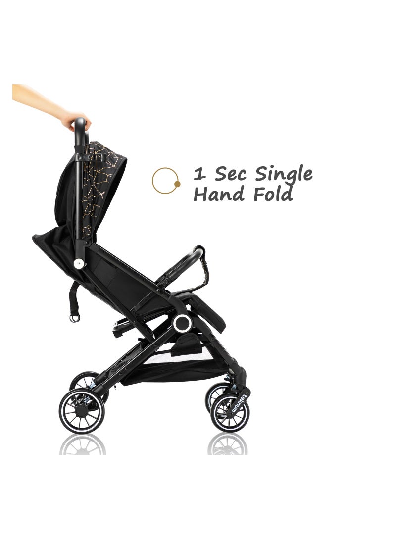 Travel Zen Stroller With Coffee Cup Holder - Black Gold