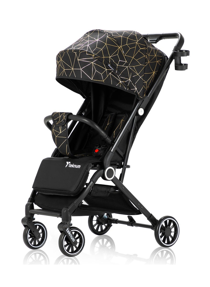 Travel Zen Stroller With Coffee Cup Holder - Black Gold