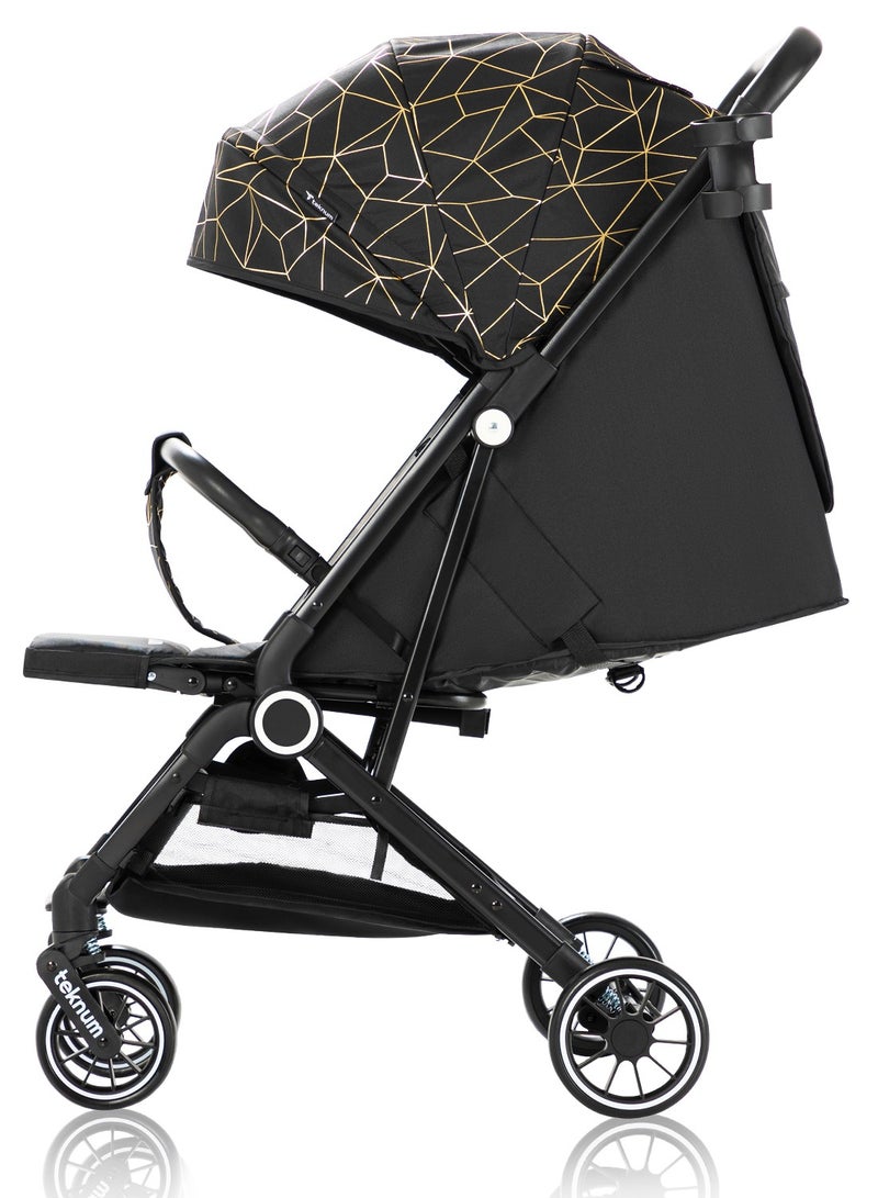 Travel Zen Stroller With Coffee Cup Holder - Black Gold