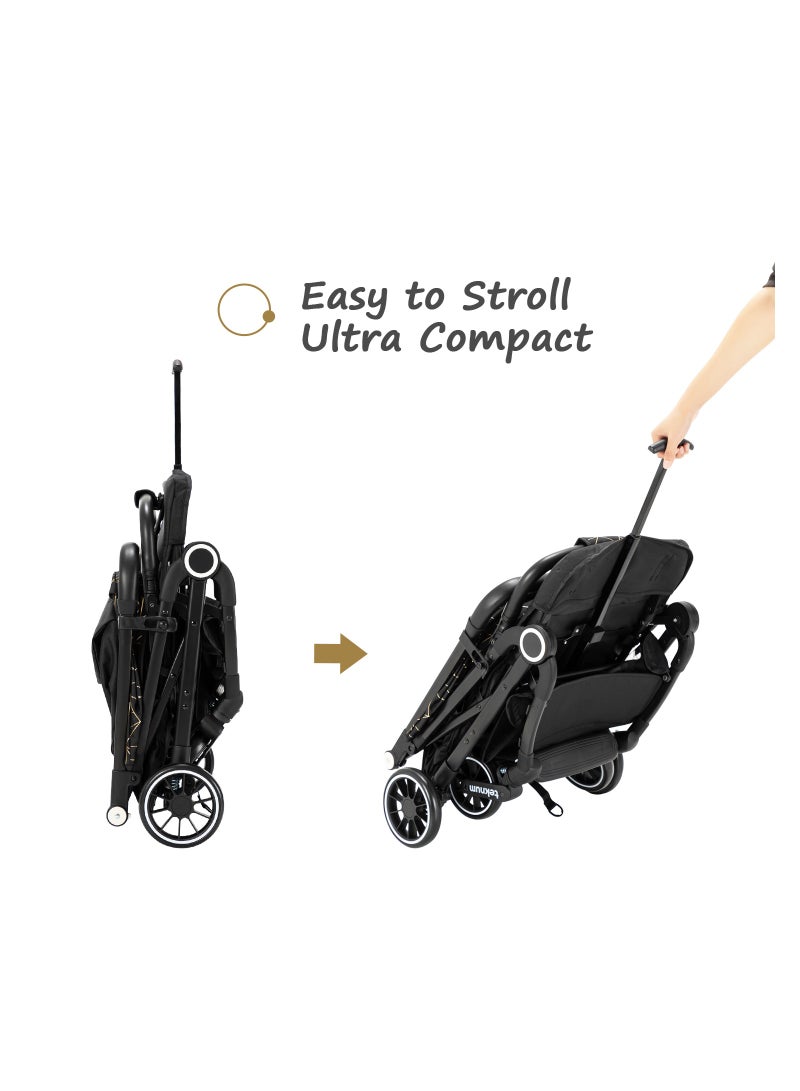 Travel Zen Stroller With Coffee Cup Holder - Black Gold