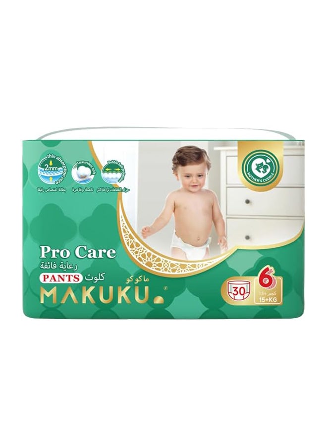 Premium Diapers Procare Pants  Size 6 Xxlarge  15+ Kg  30 Pieces