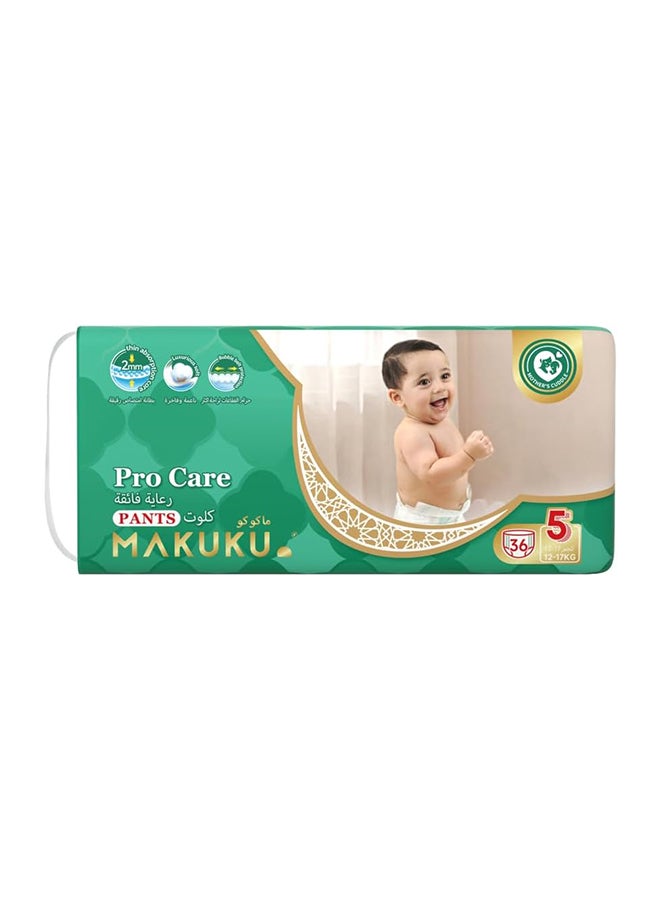 Premium Diapers Procare Pants  Size 5 Xlarge  12-17Kg  36 Pieces